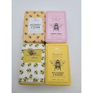Lot Of 4 Castelbel Porto Goat's Milk Bar Soap Honey Comb Rose Almond Bee‎ Happy